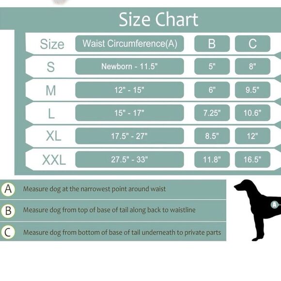 Washable Female Dog Diapers Premium Reusable Highly Absorbent 3 All Size Large - Picture 9 of 10